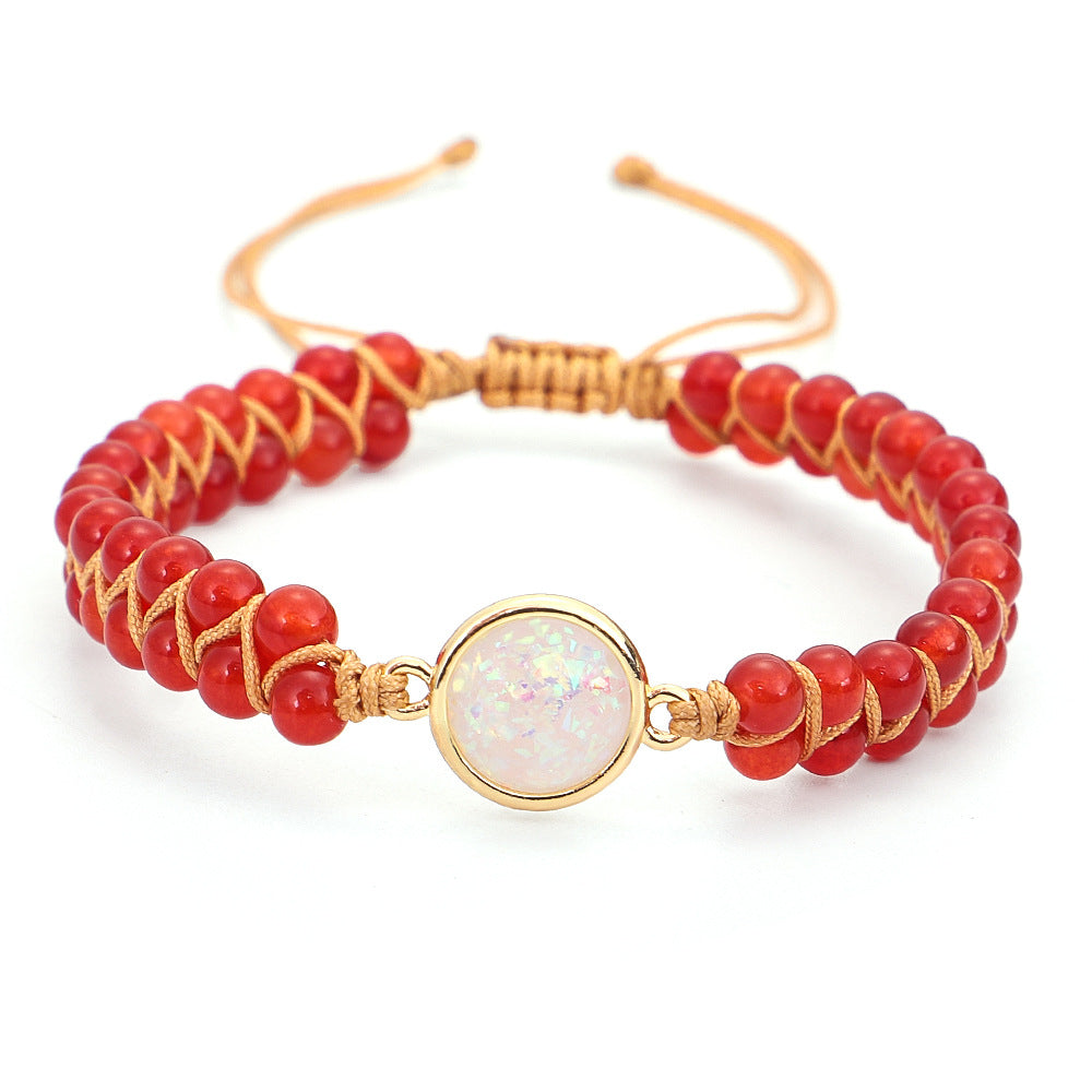 Wholesale Amethyst Opal Double Layer Yoga Bracelet